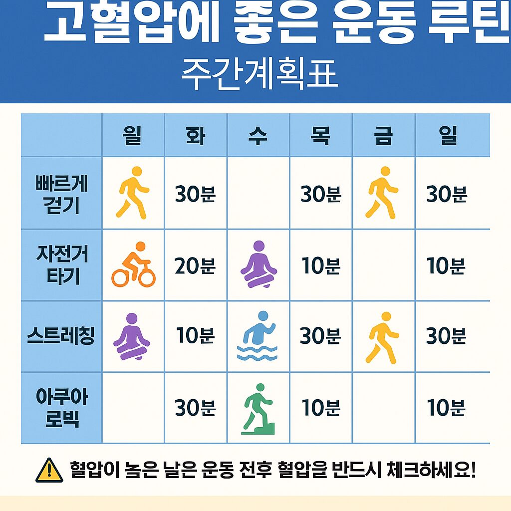 고혈압에좋은운동루틴