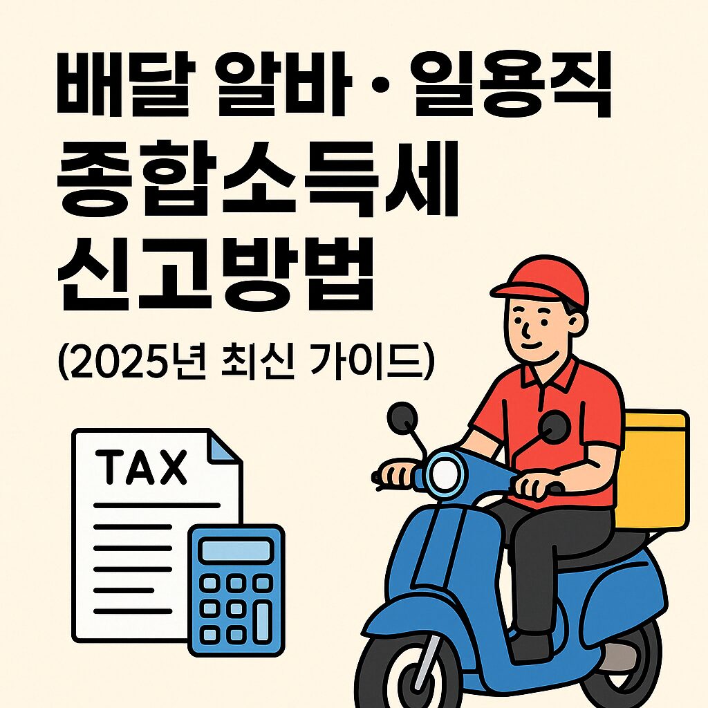 배달 알바 · 일용직 종합소득세 신고방법