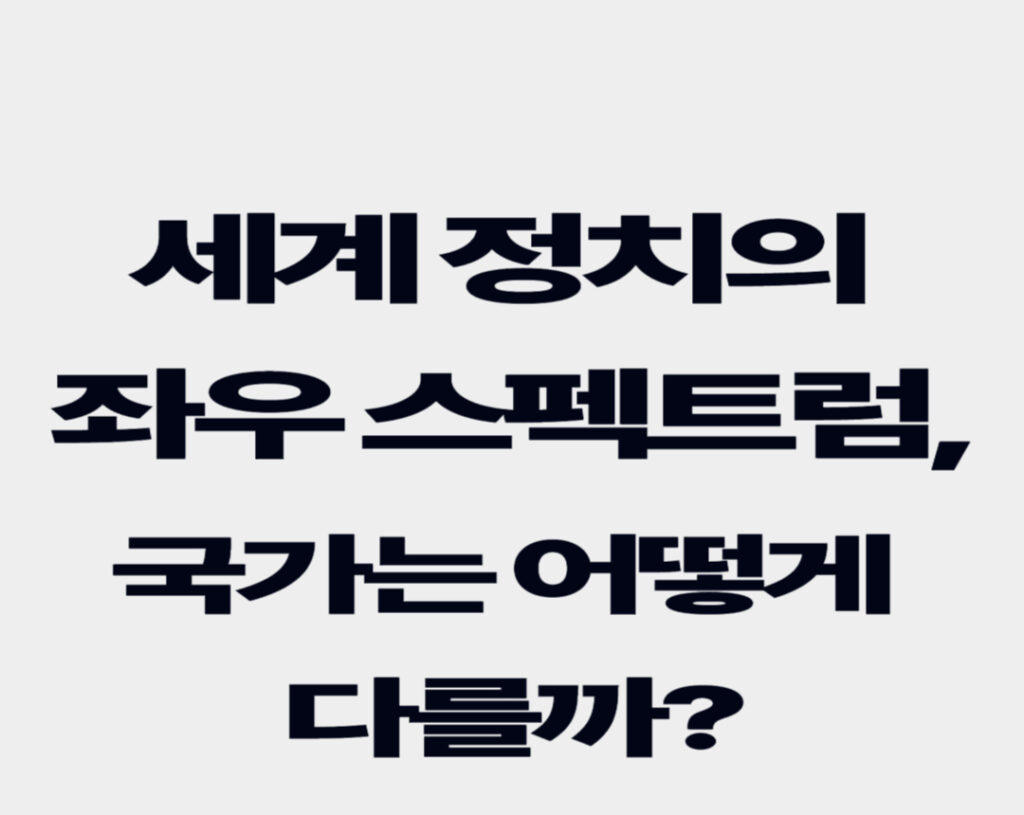 세계정치의 좌우 스펙트럼
