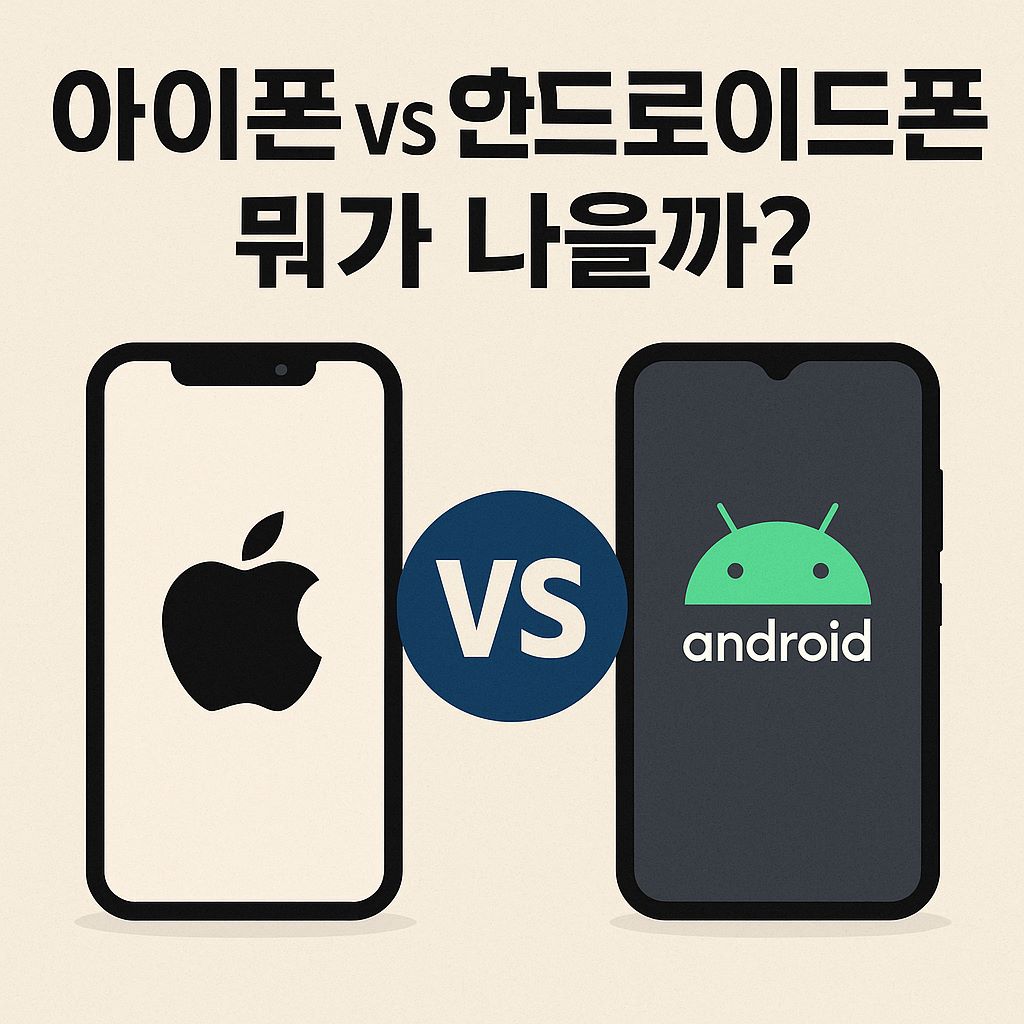 아이폰과 안드로이드폰 비교
