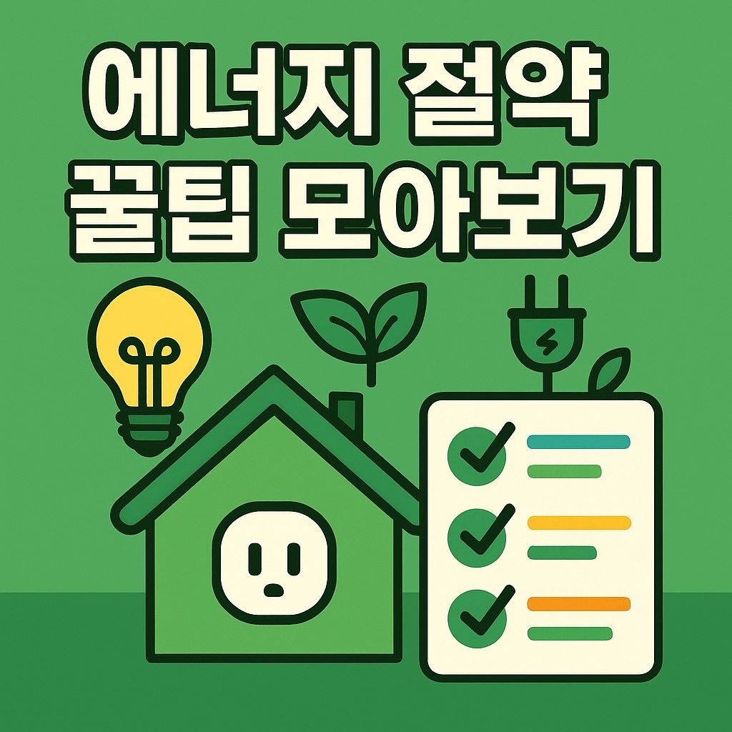 에너지 절약 꿀팁
