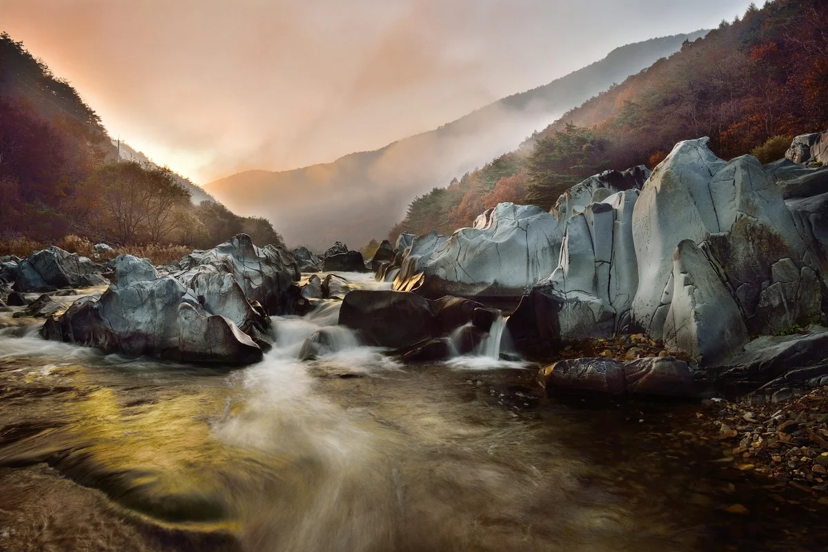 백석탄 계곡 - 안덕야경 여행