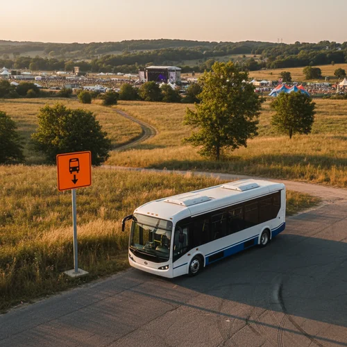 축제장 근처 임시 주차장 및 셔틀버스 이용하기